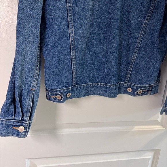 Hill Crop Japan Brand Vintage Trucker Denim Jacket Dark Blue Wash Size Medium - Picture 9 of 10